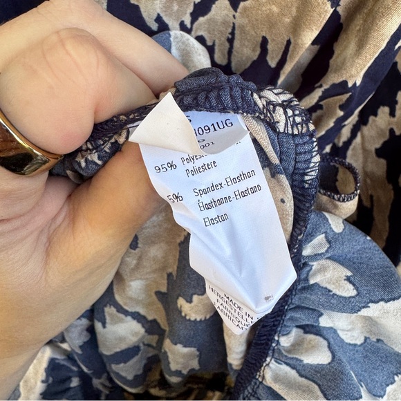 NEW Cupshe Navy and Cream Patterned Mini Dress, XS - Picture 7 of 11